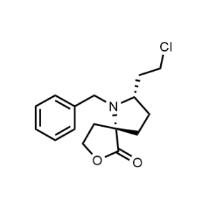 7-Oxa-1-azaspiro[4.4]nonan-6-one, 2-(2-chloroethyl)-1-(phenylmethyl)-, cis- 9CI|CS-0000938