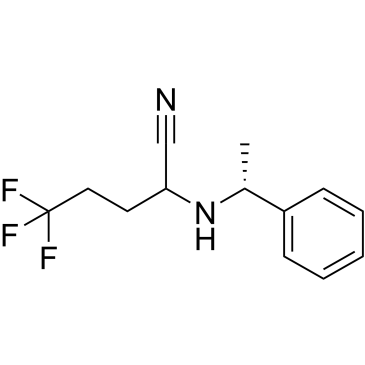 Pentanenitrile, 5,5,5-trifluoro-2-[[(1R)-1-phenylethyl]amino]-|CS-0001423