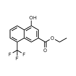 2-Naphthalenecarboxylic acid, 4-hydroxy-8-(trifluoromethyl)-, ethyl ester|CS-0001612