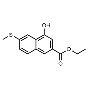 2-Naphthalenecarboxylic acid, 4-hydroxy-6-(methylthio)-, ethyl ester|CS-0001621