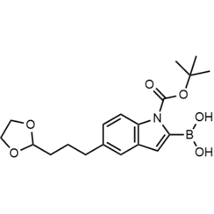 (5-(3-(1,3-dioxolan-2-yl)propyl)-1-(tert-butoxycarbonyl)-1H-indol-2-yl)boronic acid|CS-0002245