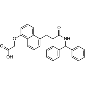 2-((5-(3-(Benzhydrylamino)-3-oxopropyl)naphthalen-1-yl)oxy)acetic acid|CS-0003362