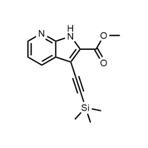 1H-Pyrrolo[2,3-b]pyridine-2-carboxylic acid, 3-[2-(trimethylsilyl)ethynyl]-, methyl ester|CS-0004362