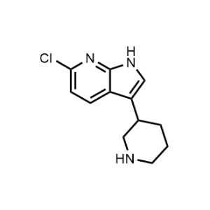 1H-Pyrrolo[2,3-b]pyridine, 6-chloro-3-(3-piperidinyl)-|CS-0004600