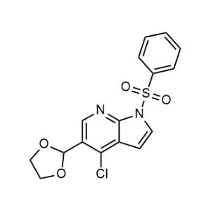 4-chloro-5-(1,3-dioxolan-2-yl)-1-(phenylsulfonyl)-1H-pyrrolo[2,3-b]pyridine|CS-0005013