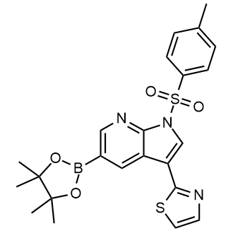 2-(5-(4,4,5,5-tetramethyl-1,3,2-dioxaborolan-2-yl)-1-tosyl-1H-pyrrolo[2,3-b]pyridin-3-yl)thiazole|CS-0005119