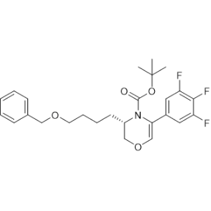 tert-butyl 3-(4-(benzyloxy)butyl)-5-(3,4,5-trifluorophenyl)-2H-1,4-oxazine-4(3H)-carboxylate|CS-0005734