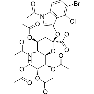 (1S,2R)-1-((2R,3R,4S,6S)-3-Acetamido-4-acetoxy-6-((1-acetyl-5-bromo-4-chloro-1H-indol-3-yl)oxy)-6-(methoxycarbonyl)tetrahydro-2H-pyran-2-yl)propane-1,2,3-triyl triacetate|CS-0005771