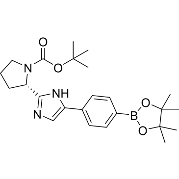 (S)-tert-Butyl 2-(5-(4-(4,4,5,5-tetramethyl-1,3,2-dioxaborolan-2-yl)phenyl)-1H-imidazol-2-yl)pyrrolidine-1-carboxylate|CS-0006836