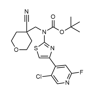 tert-Butyl (4-(5-chloro-2-fluoropyridin-4-yl)thiazol-2-yl)((4-cyanotetrahydro-2H-pyran-4-yl)methyl)carbamate|CS-0007935