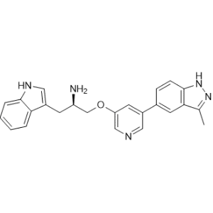 (R)-1-(1H-Indol-3-yl)-3-((5-(3-methyl-1H-indazol-5-yl)pyridin-3-yl)oxy)propan-2-amine|CS-0008546