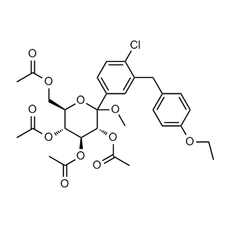 (3R,4S,5R,6R)-6-(acetoxymethyl)-2-(4-chloro-3-(4-ethoxybenzyl)phenyl)-2-methoxytetrahydro-2H-pyran-3,4,5-triyl triacetate|CS-0009475