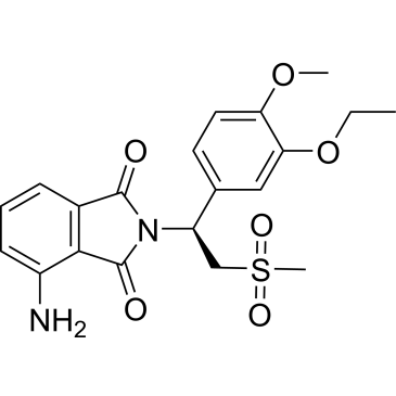 4-Amino-2-[(1S)-1-(3-ethoxy-4-methoxyphenyl)-2-(methylsulfonyl)ethyl]-1H-isoindole-1,3(2H)-dione|CS-0009751