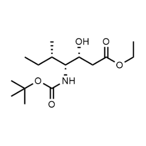 Heptanoic acid, 4-[[(1,1-dimethylethoxy)carbonyl]amino]-3-hydroxy-5-methyl-, ethyl ester, [3R-(3R*,4R*,5S*)]-|CS-0011127