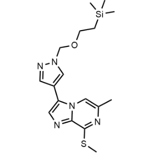 6-Methyl-8-(methylthio)-3-[1-[[2-(trimethylsilyl)ethoxy]methyl]-1H-pyrazol-4-yl]imidazo[1,2-a]pyrazine|CS-0013026
