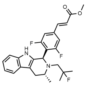 Methyl (E)-3-[3,5-difluoro-4-[(1R,3R)-2-(2-fluoro-2-methylpropyl)-3-methyl-2,3,4,9-tetrahydro-1H-pyrido[3,4-b]indol-1-yl]phenyl]acrylate|CS-0013507