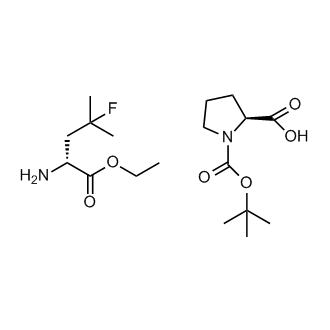 (R)-ethyl 2-amino-4-fluoro-4-methylpentanoate (S)-1-(tert-butoxycarbonyl)pyrrolidine-2-carboxylate|CS-0014631