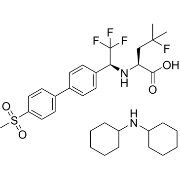 Dicyclohexylamine (S)-4-fluoro-4-methyl-2-(((S)-2,2,2-trifluoro-1-(4'-(methylsulfonyl)-[1,1'-biphenyl]-4-yl)ethyl)amino)pentanoate|CS-0014632