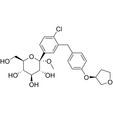 (2S,3R,4S,5S,6R)-2-(4-chloro-3-(4-(((S)-tetrahydrofuran-3-yl)oxy)benzyl)phenyl)-6-(hydroxymethyl)-2-methoxytetrahydro-2H-pyran-3,4,5-triol|CS-0015035