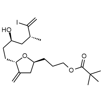 3-((2S,5S)-5-((3R,5R)-3-Hydroxy-6-iodo-5-methylhept-6-en-1-yl)-4-methylenetetrahydrofuran-2-yl)propyl pivalate|CS-0015353