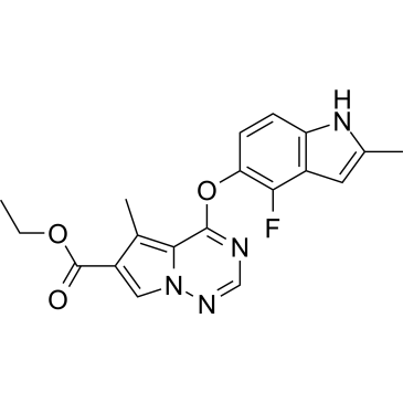 4-(4-Fluoro-2-methyl-1H-indol-5-yloxy)-5-methylpyrrolo[2,1-f][1,2,4]triazine-6-carboxylic acid ethyl ester|CS-0016356