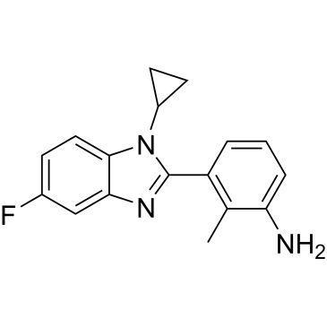 Benzenamine, 3-(1-cyclopropyl-5-fluoro-1H-benzimidazol-2-yl)-2-methyl-|CS-0022275