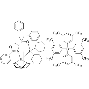 1,5-Cyclooctadiene{[dibenzyl((4R,5R)-5-methyl-2-phenyl-4,5-dihydro-4-oxazolyl)methyl]dicyclohexylphosphinite κN:κP}iridium(I) tetrakis(3,5-bis(trifluoromethyl)phenyl)borate|CS-0031991