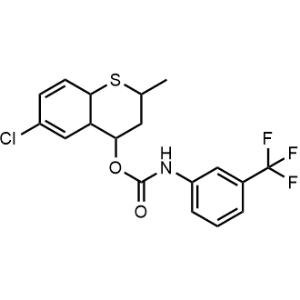 6-chloro-2-methyl-3,4,4a,8a-tetrahydro-2H-thiochromen-4-yl (3-(trifluoromethyl)phenyl)carbamate|CS-0034223