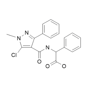 2-(5-chloro-1-methyl-3-phenyl-1H-pyrazole-4-carboxamido)-2-phenylacetic acid|CS-0034659