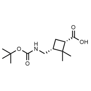 (1S,3R)-2,2-Dimethyl-3-[[(2-methylpropan-2-yl)oxycarbonylamino]methyl]cyclobutane-1-carboxylic acid|CS-0037364