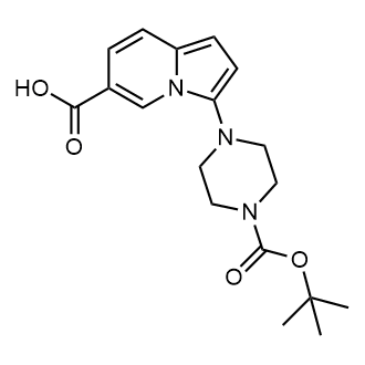 3-[4-[(2-Methylpropan-2-yl)oxycarbonyl]piperazin-1-yl]indolizine-6-carboxylic acid|CS-0037981