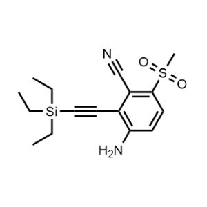 3-Amino-6-(methylsulfonyl)-2-((triethylsilyl)ethynyl)benzonitrile|CS-0039329