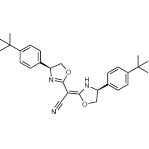 (E)-2-((S)-4-(4-(Tert-butyl)phenyl)-4,5-dihydrooxazol-2-yl)-2-((S)-4-(4-(tert-butyl)phenyl)oxazolidin-2-ylidene)acetonitrile|CS-0040489