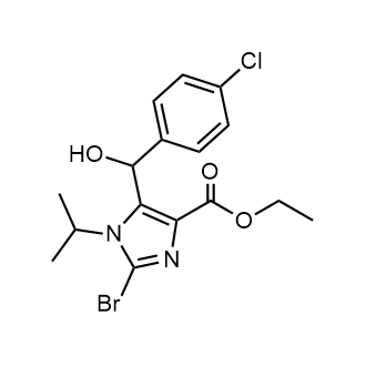 Ethyl 2-bromo-5-((4-chlorophenyl)(hydroxy)methyl)-1-isopropyl-1H-imidazole-4-carboxylate|CS-0040787