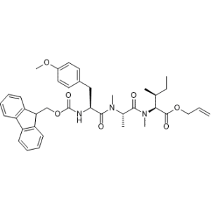 Allyl N-(N-((S)-2-((((9H-fluoren-9-yl)methoxy)carbonyl)amino)-3-(4-methoxyphenyl)propanoyl)-N-methyl-L-alanyl)-N-methyl-L-isoleucinate|CS-0044536