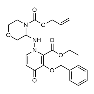 Allyl 3-((3-(benzyloxy)-2-(ethoxycarbonyl)-4-oxopyridin-1(4H)-yl)amino)morpholine-4-carboxylate|CS-0047615