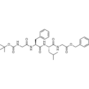 Benzyl 2-[(2S)-2-[(2S)-2-(2-{[(tert-butoxy)carbonyl]amino}acetamido)-3-phenylpropanamido]-4-methylpentanamido]acetate|CS-0049863