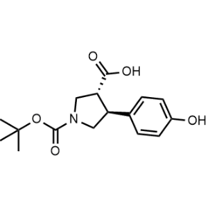 (3R,4S)-1-(tert-Butoxycarbonyl)-4-(4-hydroxyphenyl)pyrrolidine-3-carboxylic acid|CS-0053810