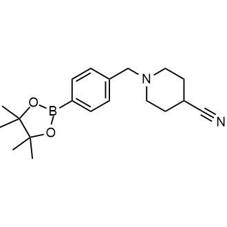 1-{[4-(Tetramethyl-1,3,2-dioxaborolan-2-yl)phenyl]methyl}piperidine-4-carbonitrile|CS-0056798