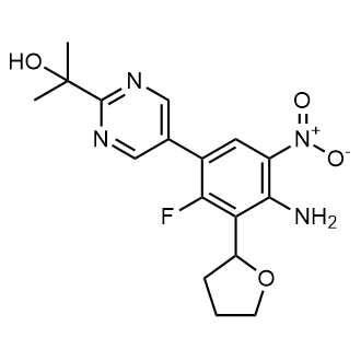2-{5-[4-Amino-2-fluoro-5-nitro-3-(oxolan-2-yl)phenyl]pyrimidin-2-yl}propan-2-ol|CS-0056828