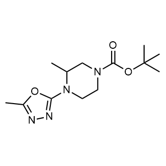 tert-Butyl 3-methyl-4-(5-methyl-1,3,4-oxadiazol-2-yl)piperazine-1-carboxylate|CS-0058094