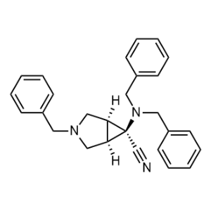 (1R,5S,6r)-3-Benzyl-6-(dibenzylamino)-3-azabicyclo[3.1.0]hexane-6-carbonitrile|CS-0060525