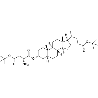 (S)-1-((3R,5R,8R,9S,10S,13R,14S,17R)-17-((R)-5-(tert-Butoxy)-5-oxopentan-2-yl)-10,13-dimethylhexadecahydro-1H-cyclopenta[a]phenanthren-3-yl) 4-tert-butyl 2-aminosuccinate|CS-0062414