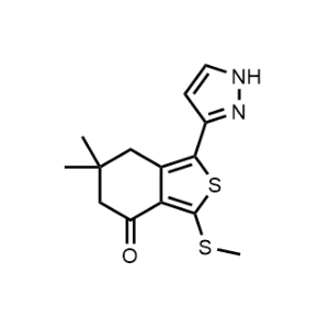 6,6-Dimethyl-3-(methylthio)-1-(1H-pyrazol-3-yl)-6,7-dihydrobenzo[c]thiophen-4(5H)-one|CS-0065330