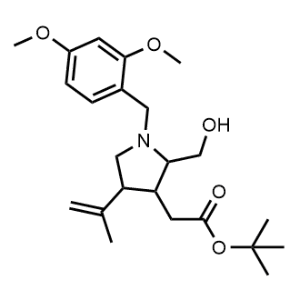 tert-Butyl 2-(1-(2,4-dimethoxybenzyl)-2-(hydroxymethyl)-4-(prop-1-en-2-yl)pyrrolidin-3-yl)acetate|CS-0065830
