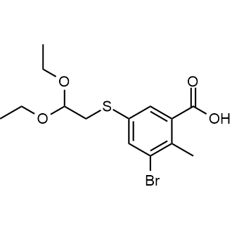 3-Bromo-5-((2,2-diethoxyethyl)thio)-2-methylbenzoic acid|CS-0068976