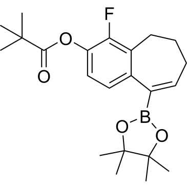 4-Fluoro-9-(4,4,5,5-tetramethyl-1,3,2-dioxaborolan-2-yl)-6,7-dihydro-5H-benzo[7]annulen-3-yl pivalate|CS-0068982