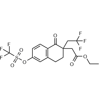 Ethyl 2-(1-oxo-2-(2,2,2-trifluoroethyl)-6-(((trifluoromethyl)sulfonyl)oxy)-1,2,3,4-tetrahydronaphthalen-2-yl)acetate|CS-0069152