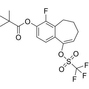 4-Fluoro-9-(((trifluoromethyl)sulfonyl)oxy)-6,7-dihydro-5H-benzo[7]annulen-3-yl pivalate|CS-0069197