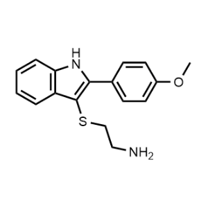 2-((2-(4-Methoxyphenyl)-1H-indol-3-yl)thio)ethan-1-amine|CS-0070805